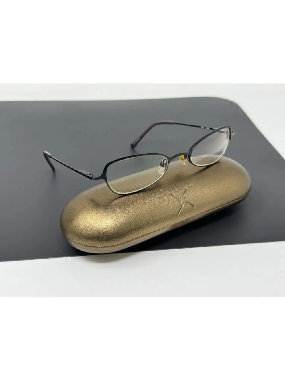 NICOLE MILLER BOW Ebony BLACK EYEGLASSES GLASSES METAL FRAME 49 [] 19 135